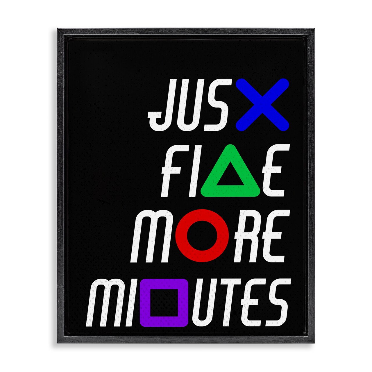 Stupell Industries Just Five Minutes Gamer Buttons Floating Frame, design by Kim Allen